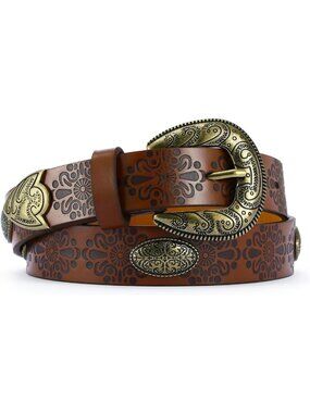 Celine Medium Triomphe Belt Monogram Canvas Brown Leather Trim Gold Triomphe Buc Celine Medium Triomphe Belt in Triomphe Canvas main image 4